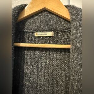 Marine Layer Men’s Charcoal Ribbed Cardigan